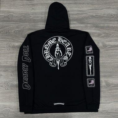 Deadly Doll Zip Up Hoodie Black