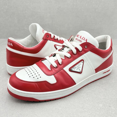 Downtown Leather Sneakers White Lacquer Red