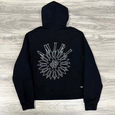 Crystal Embellished Rhinestone Logo Hoodie