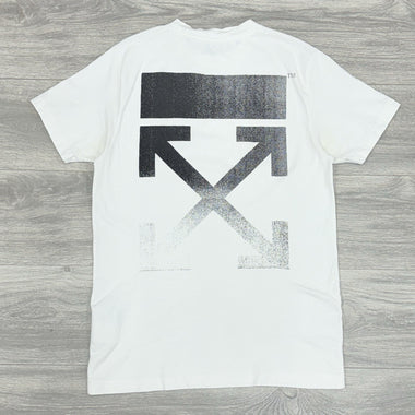 Off White Faded Arrow Shirt Sleeve T-Shirt White Black