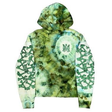 Bones Tie Dye Hoodie Green