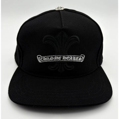 Fleur Snapback Hat Black