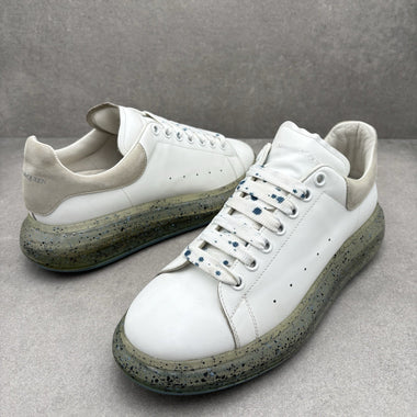 Size 44 (11 US) Alexander McQueen Clear Sole ' Splatter Blue ' | GREAT CONDITION