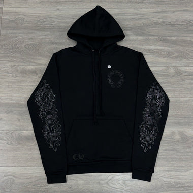 Floral Horseshoe Hoodie 'Black'