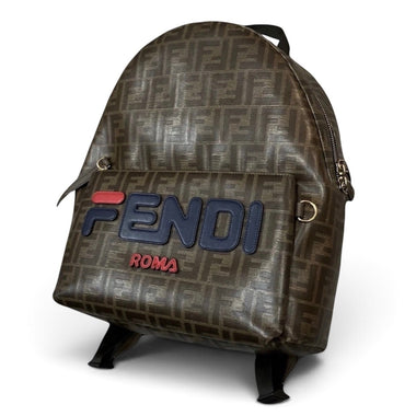 x Fila Zucca Coated Canvas Mani Backpack Brown