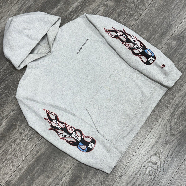 x Matty Boy Flames Hoodie Heather Grey — photo 6