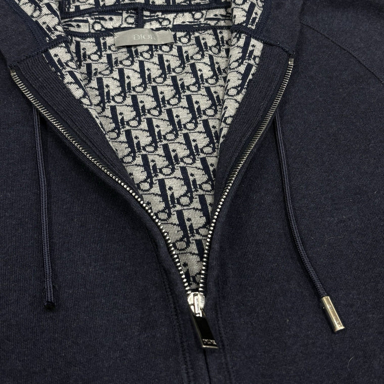 Cashmere Oblique Lining Hoodie Navy — photo 5