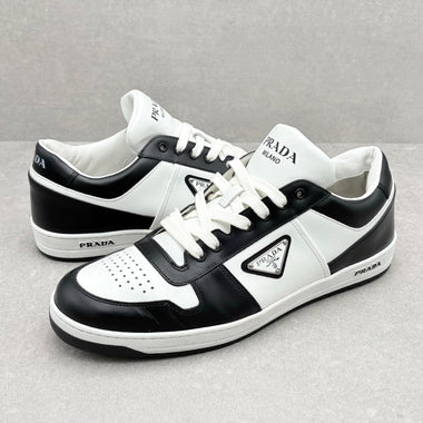 Downtown Low Leather Sneaker Black White