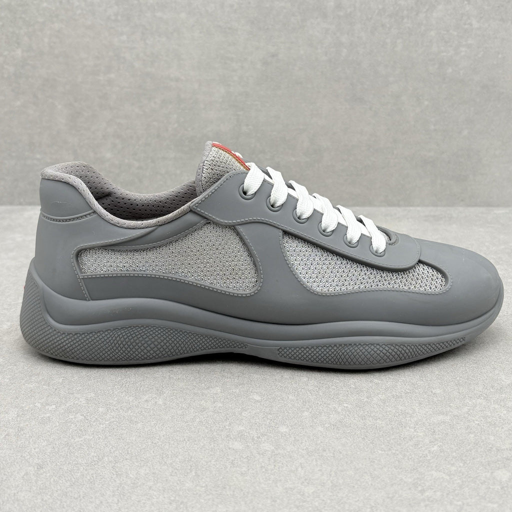 Prada America's Cup Rubber Sneakers ' Grey ' | Size 41 (8 US)