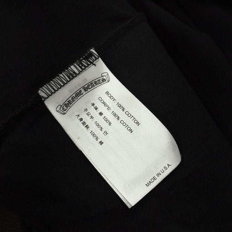 Neck & Vertical Logo Long Sleeve T-Shirt Black Green — photo 10