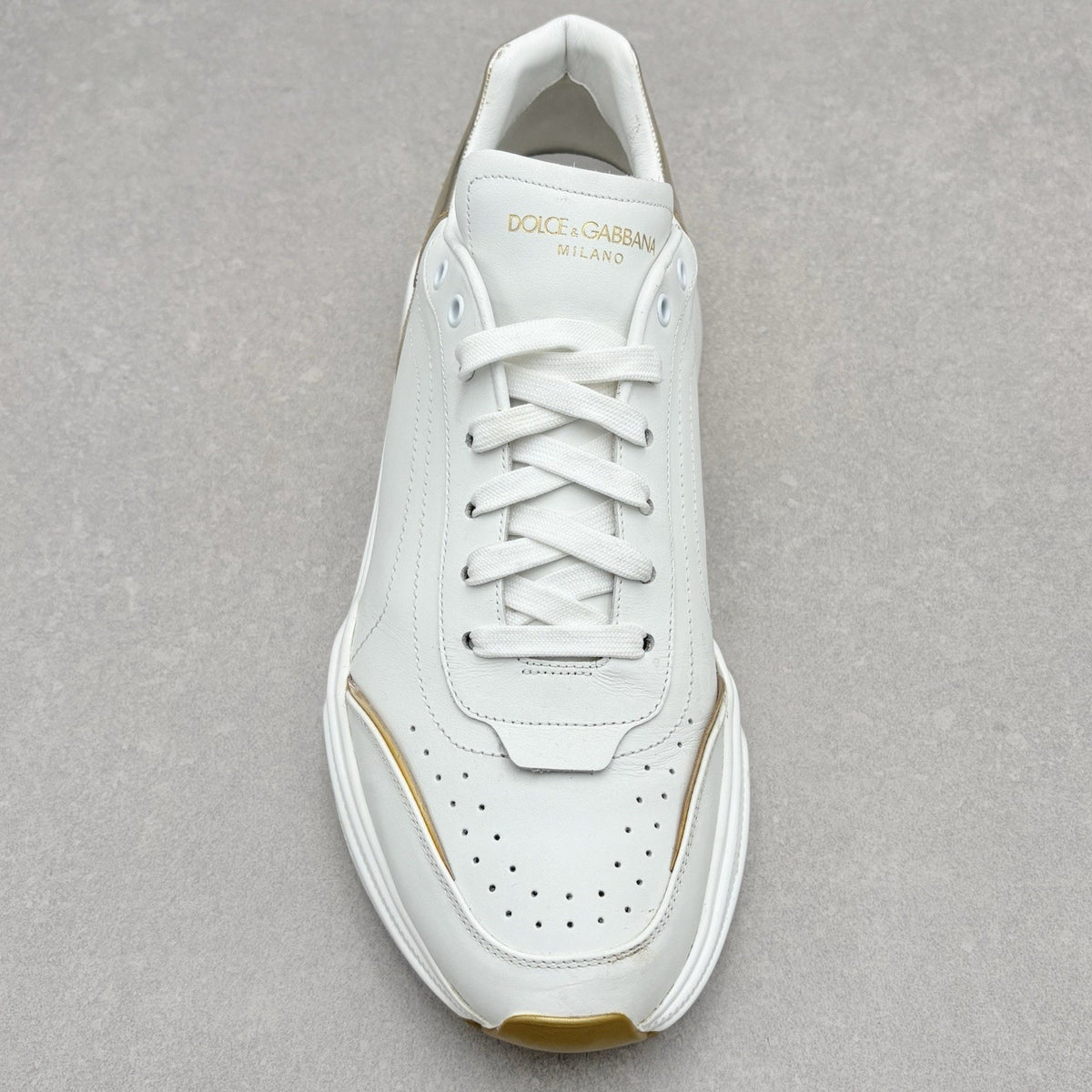 Dolce & Gabbana Daymaster Leather Sneaker White Gold — photo 5