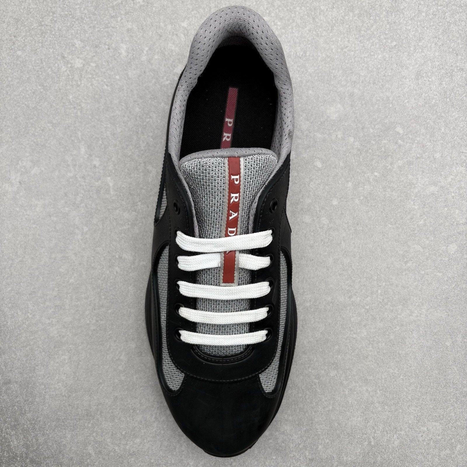 Prada America's Cup Rubber Sneakers ' Black ' | Size 43 (10 US)