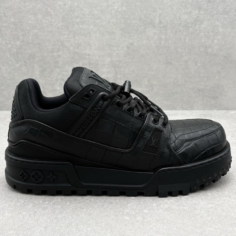 Alligator Print Maxi Sneaker Black — photo 2