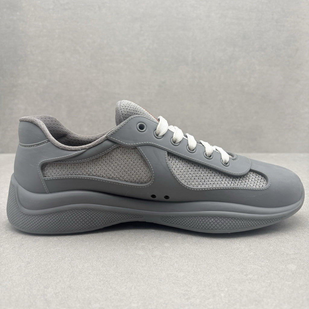 Prada America's Cup Rubber Sneakers ' Grey ' | Size 42 (9 US)