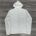 BRAND NEW! - Chrome Hearts Vertical Logo Foil Hoodie ' White ' | Size X-Large