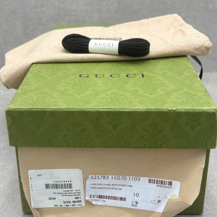 Ace Black Leather Sneaker Green Panther — photo 14