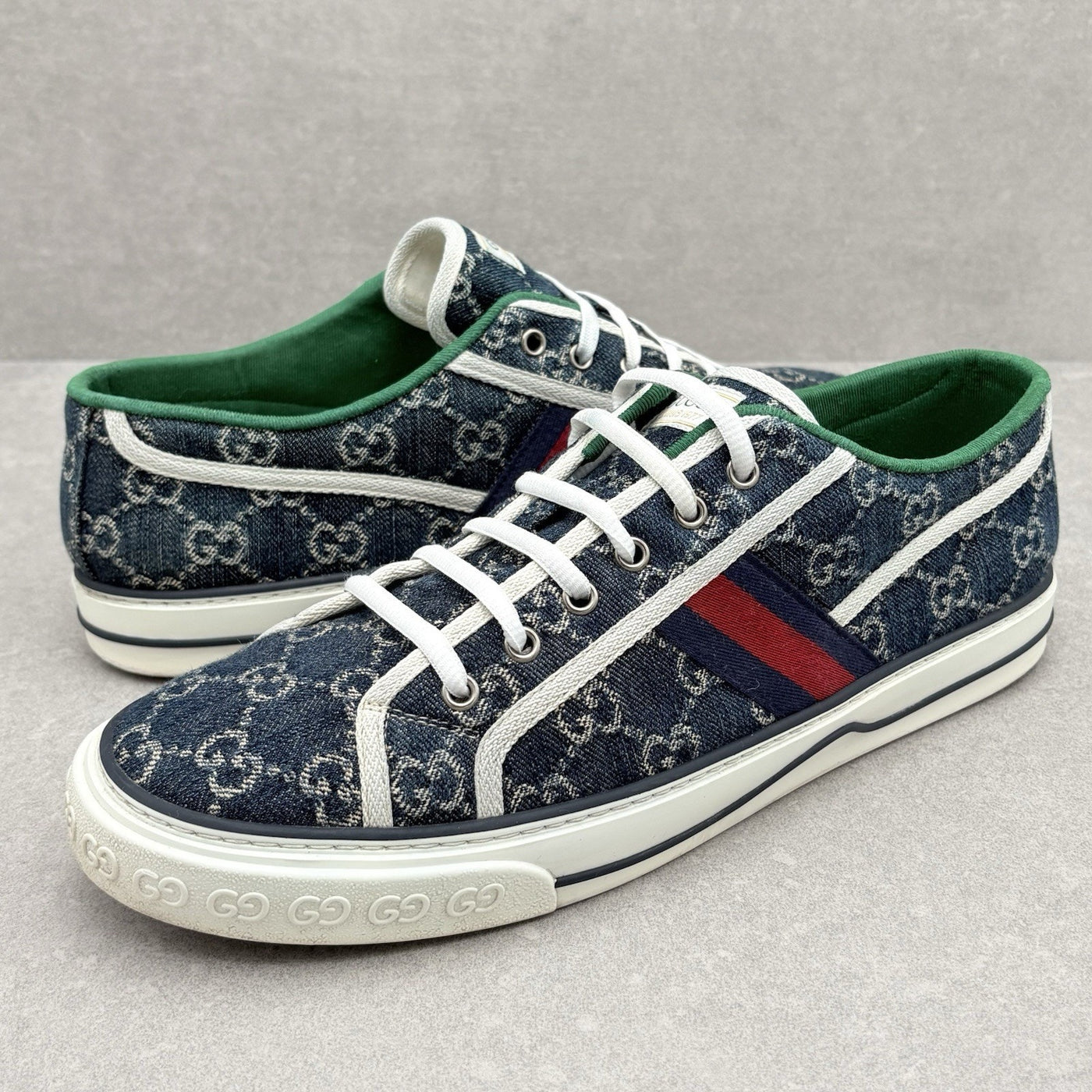 Tennis 1977 Denim GG Print Sneaker