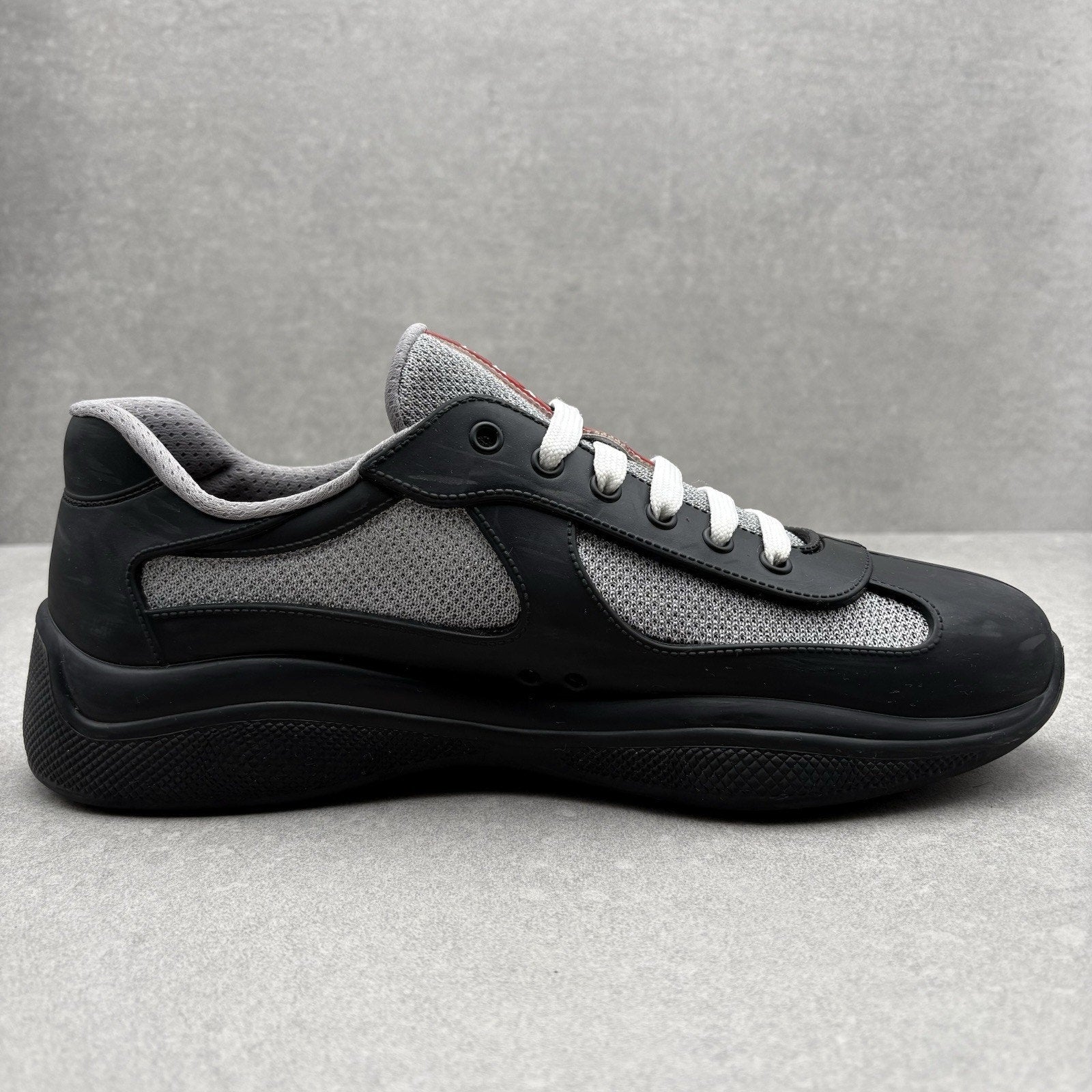 Prada America's Cup Rubber Sneakers ' Black ' | Size 43 (10 US)