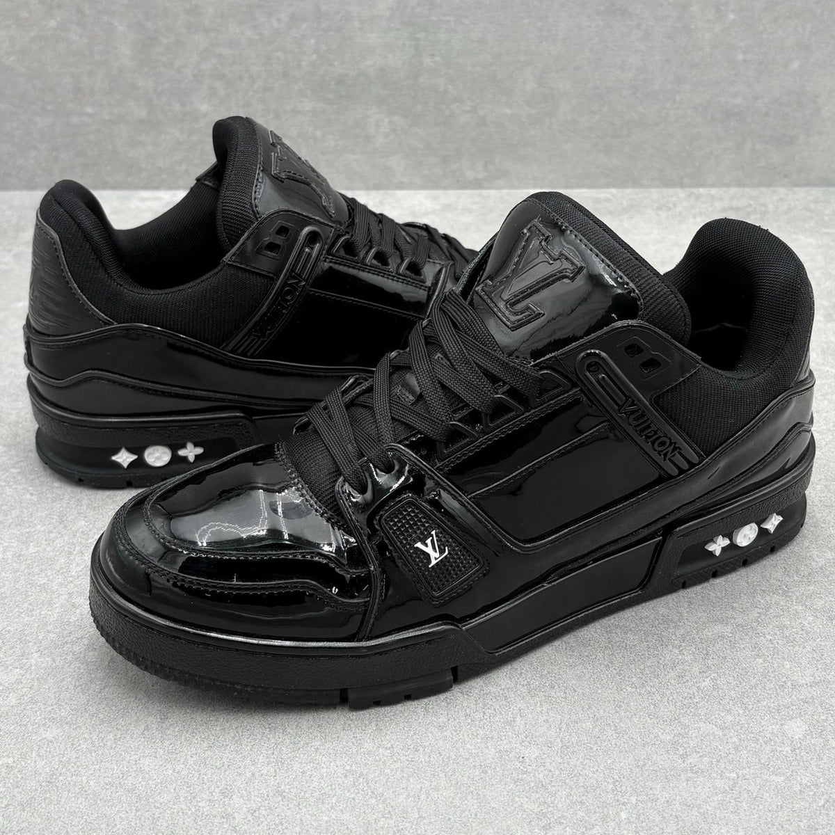 Patent Leather Trainer Black