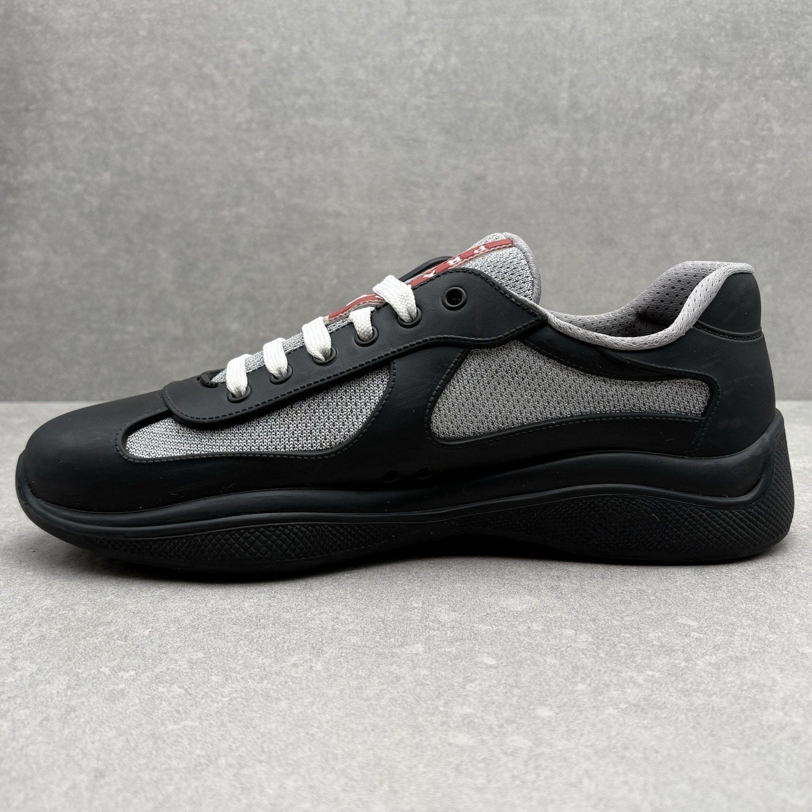 Prada America's Cup Rubber Sneakers ' Black ' | Size 43 (10 US)