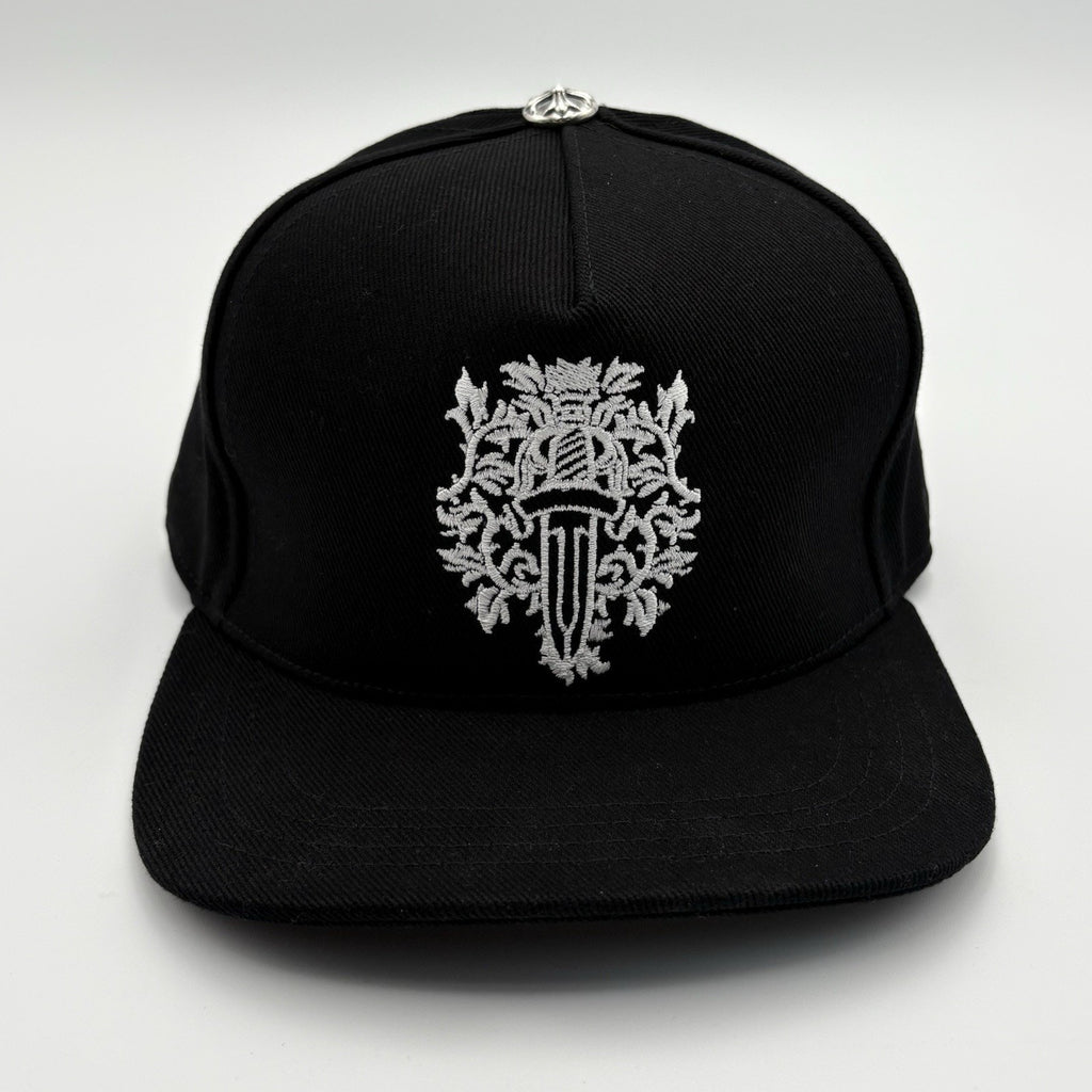 BRAND NEW! - Chrome Hearts Dagger Logo Denim Baseball Hat ' Black '