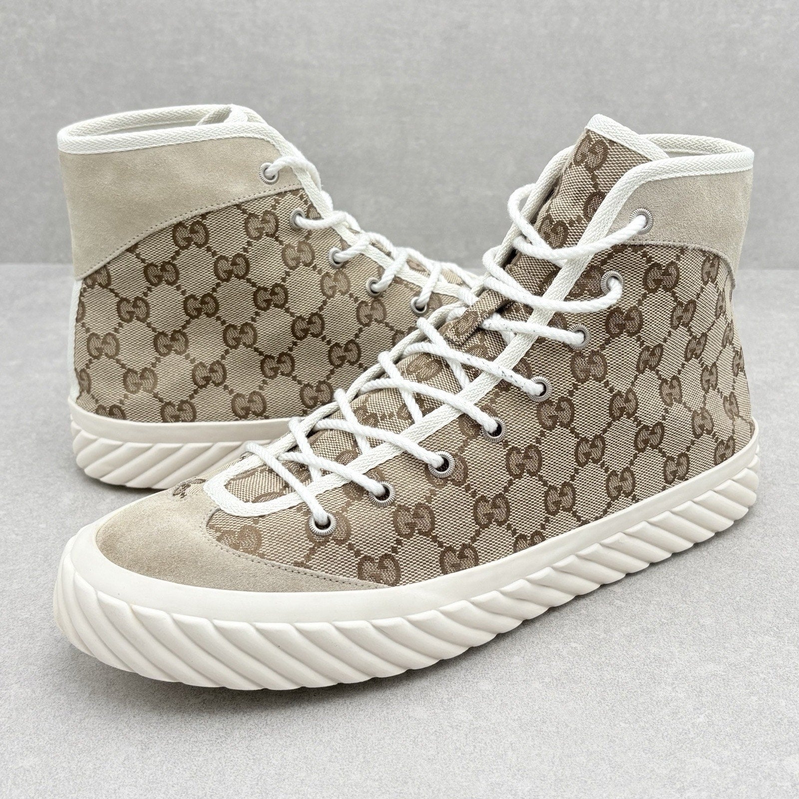 Gucci Monogram Jumbo GG High ' New Lace Tortuga ' | Size 10.5 G (11 US)