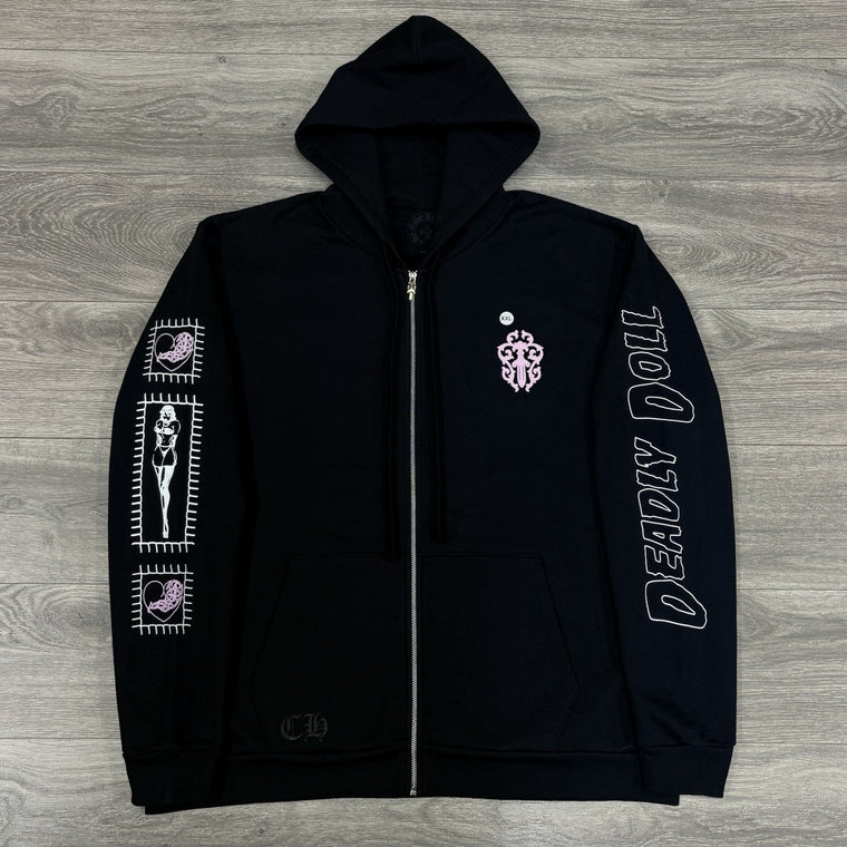 Deadly Doll Zip Up Hoodie Black — photo 3