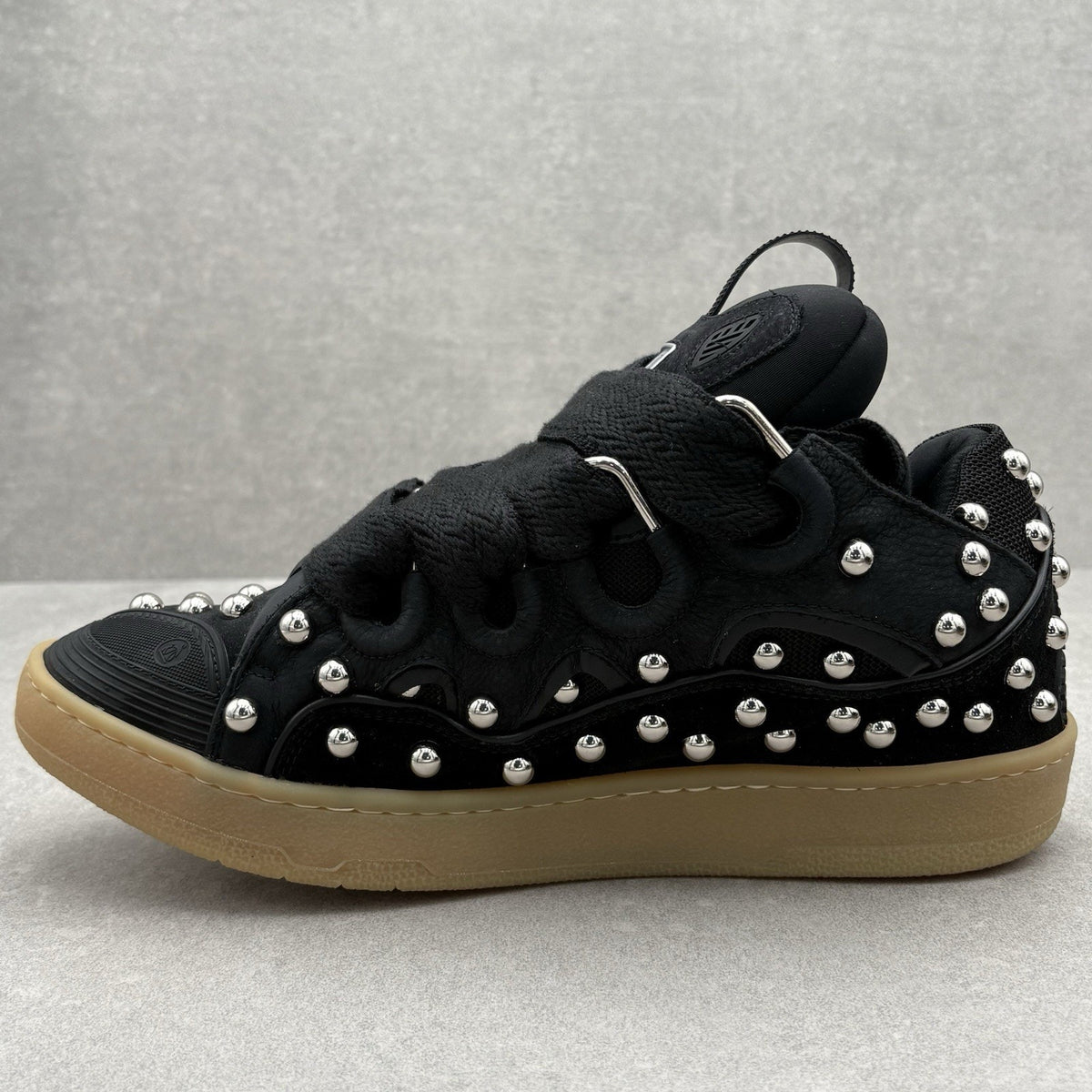 Studded Curb Sneaker Black — photo 4
