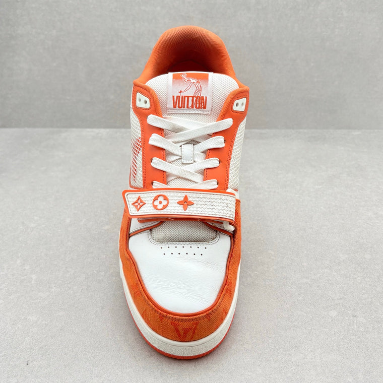 Denim Strap Trainer Orange White — photo 5