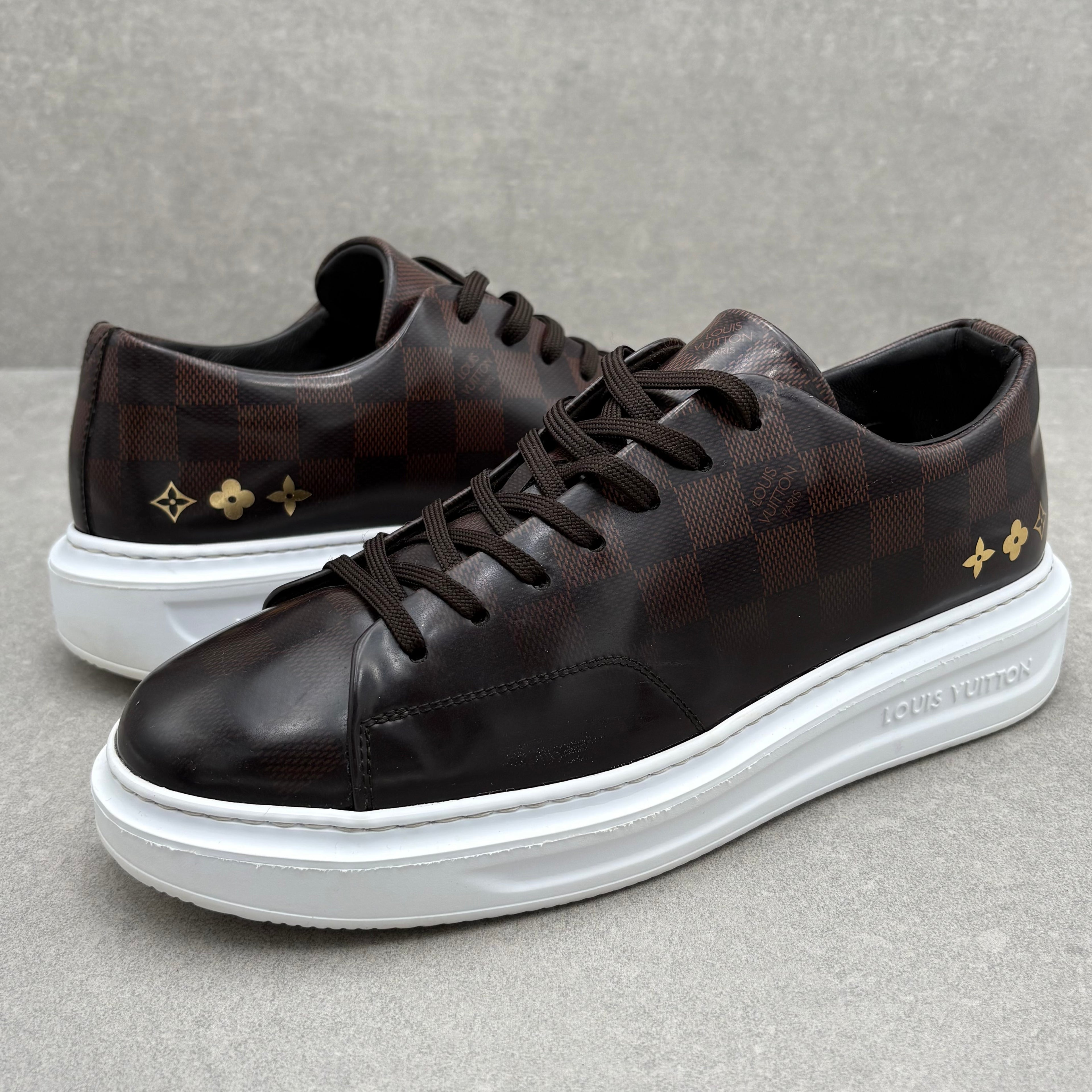 Louis Vuitton Beverly Hills Leather Sneaker ' Brown ' | Size 7.5 LV (8.5-9 US)