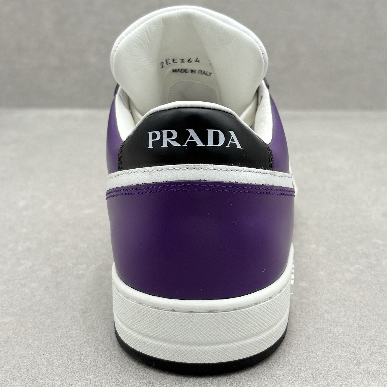 Prada Downtown Leather Sneakers ' White Purple ' | Size 10 UK (11 US)