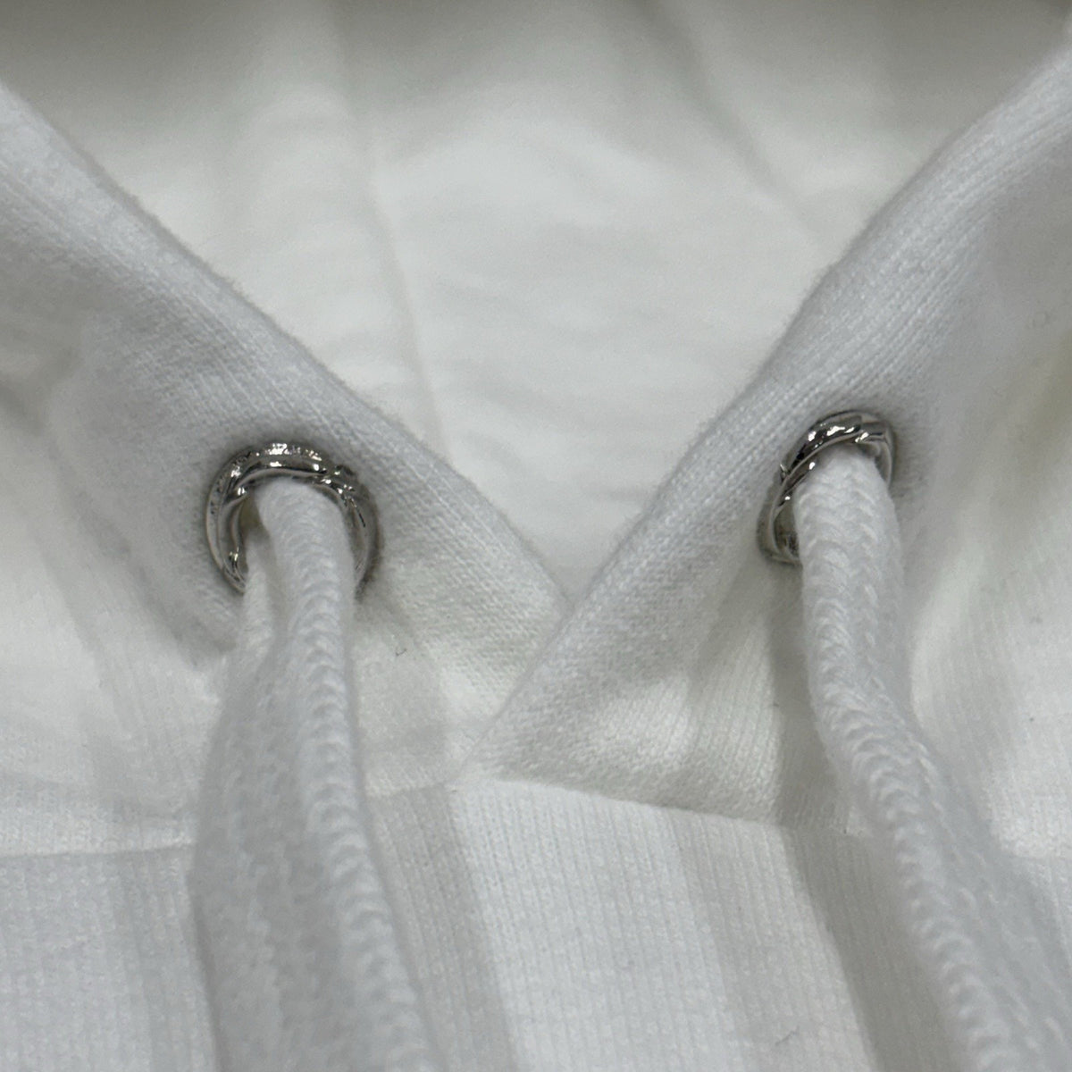Vertical Logo Foil Hoodie White — photo 7
