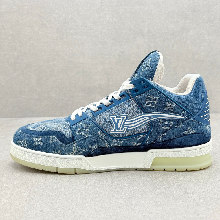 Monogram Denim Trainer Mid — photo 4