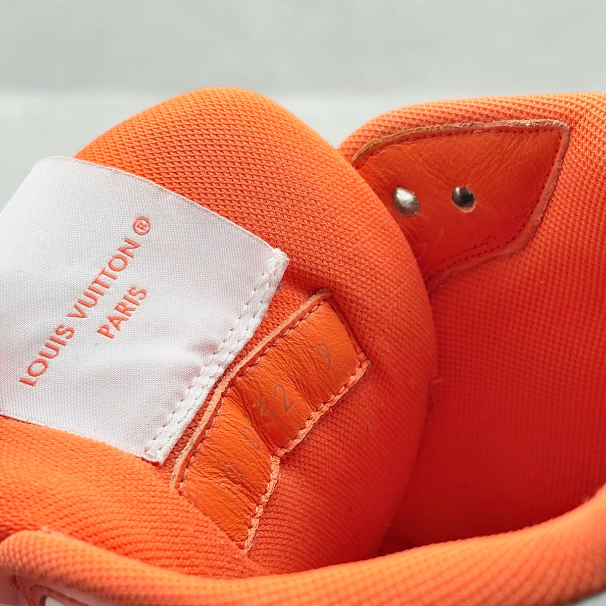 Denim Strap Trainer Orange White — photo 13