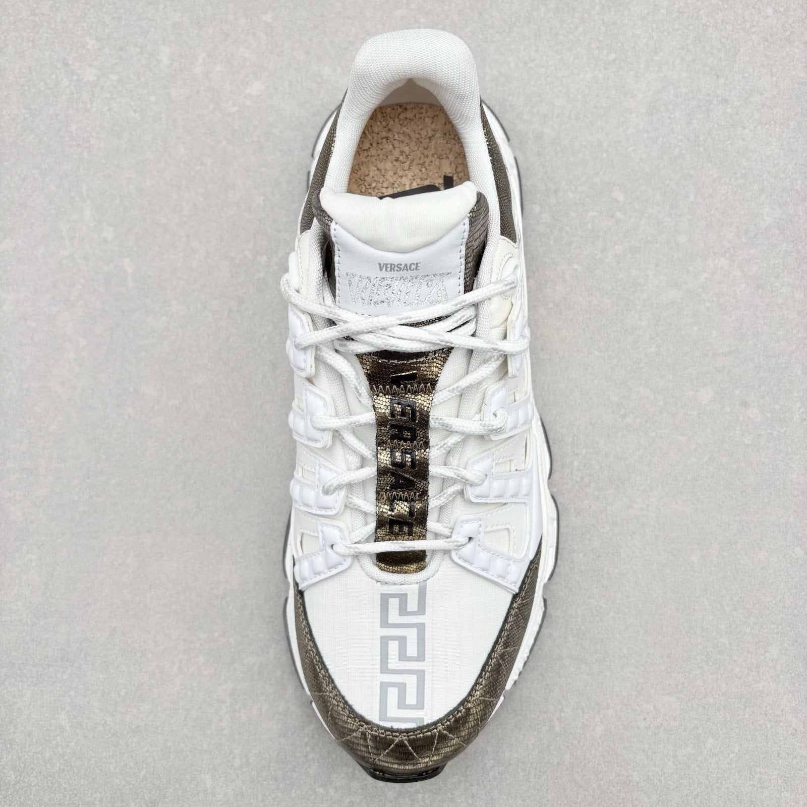 Versace Trigreca Sneakers ' White Gold ' | Size 41.5 (8.5 US)