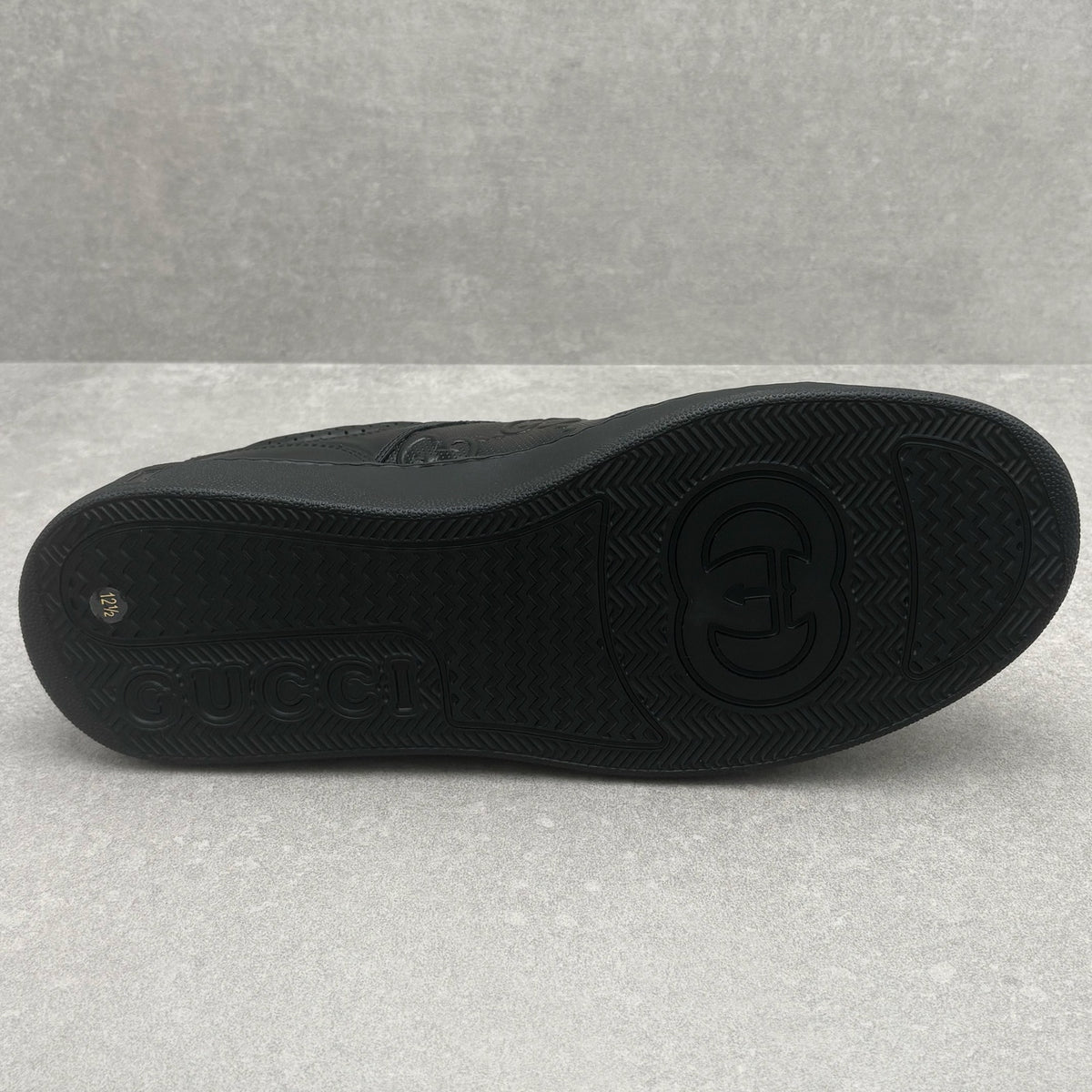 GG Embossed Leather Sneaker Black — photo 12