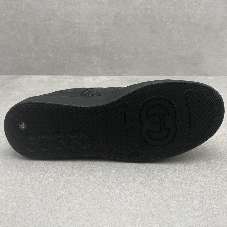 GG Embossed Leather Sneaker Black — photo 12