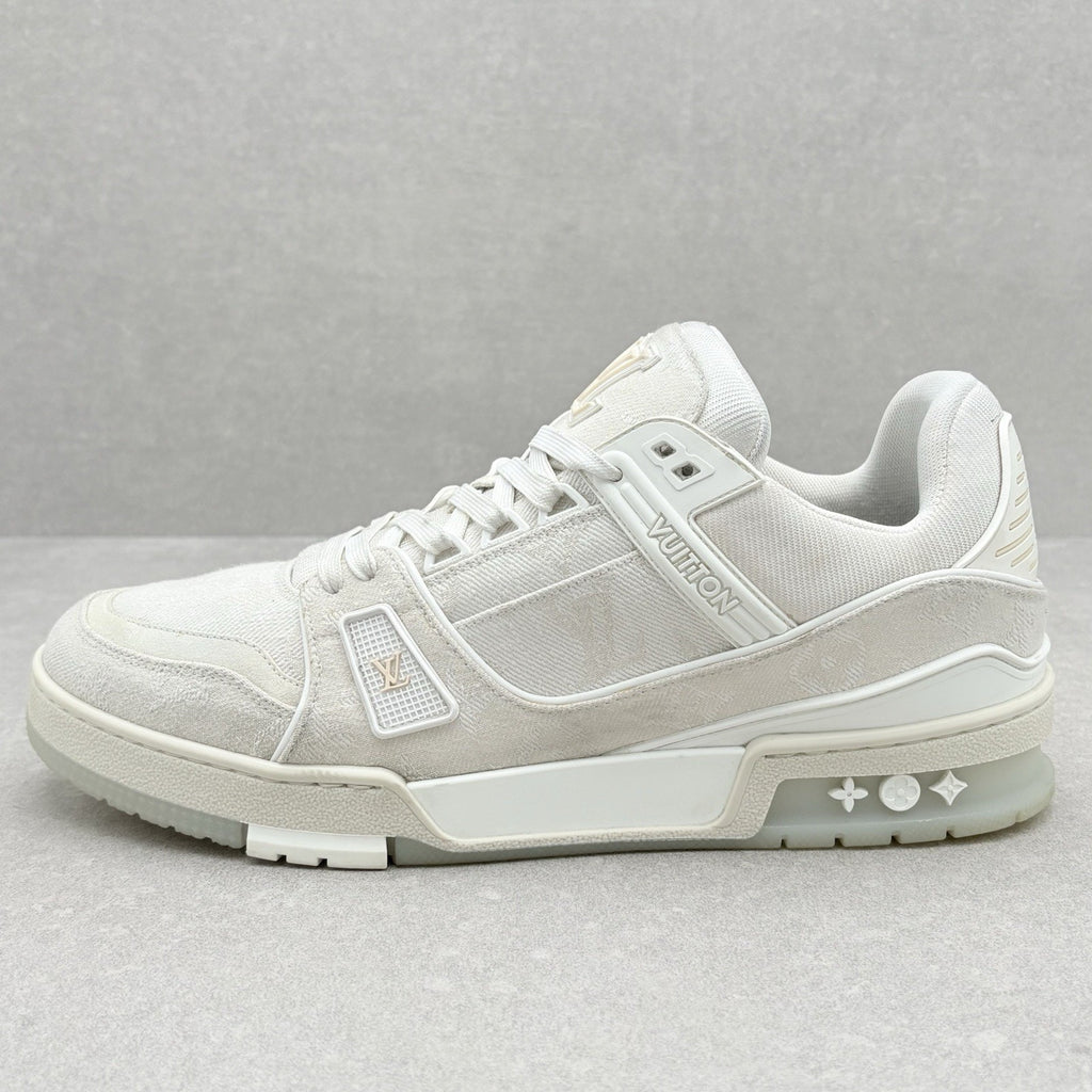 Louis Vuitton Trainer Denim ' Beige ' | Size 8.5 LV (9.5-10 US)