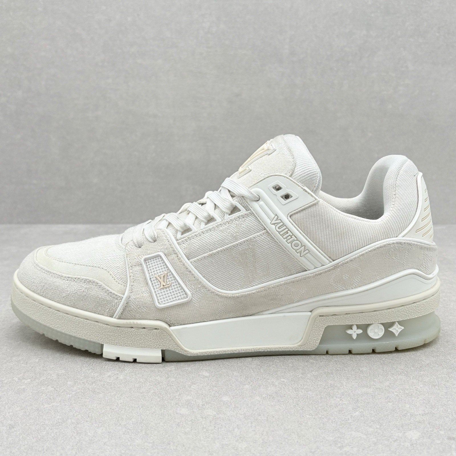Louis Vuitton Trainer Denim ' Beige ' | Size 8.5 LV (9.5-10 US)