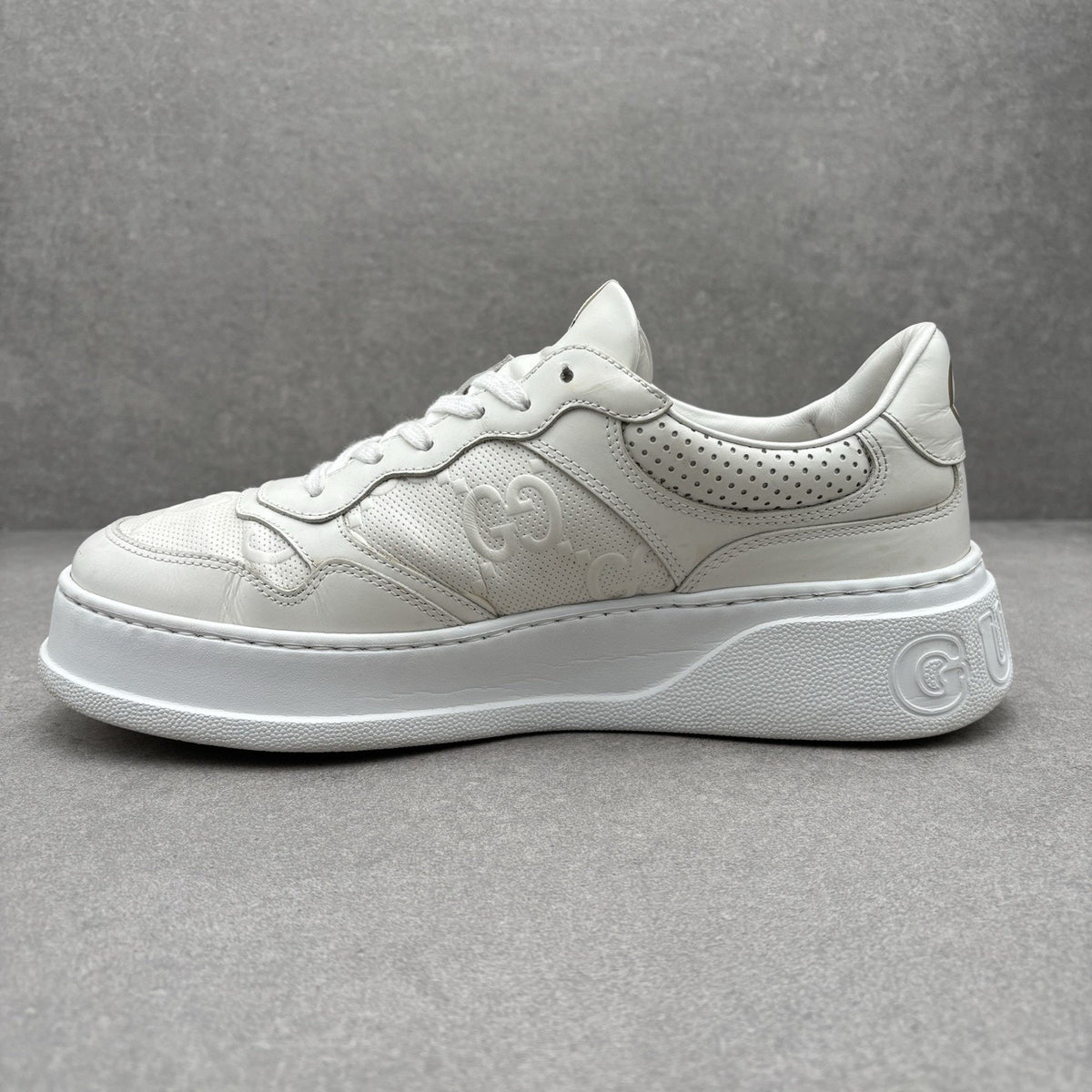 GG Embossed White Leather — photo 4