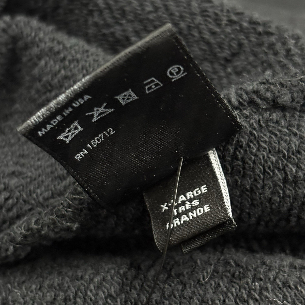 Staggered Logo Hoodie Black Silver — photo 12