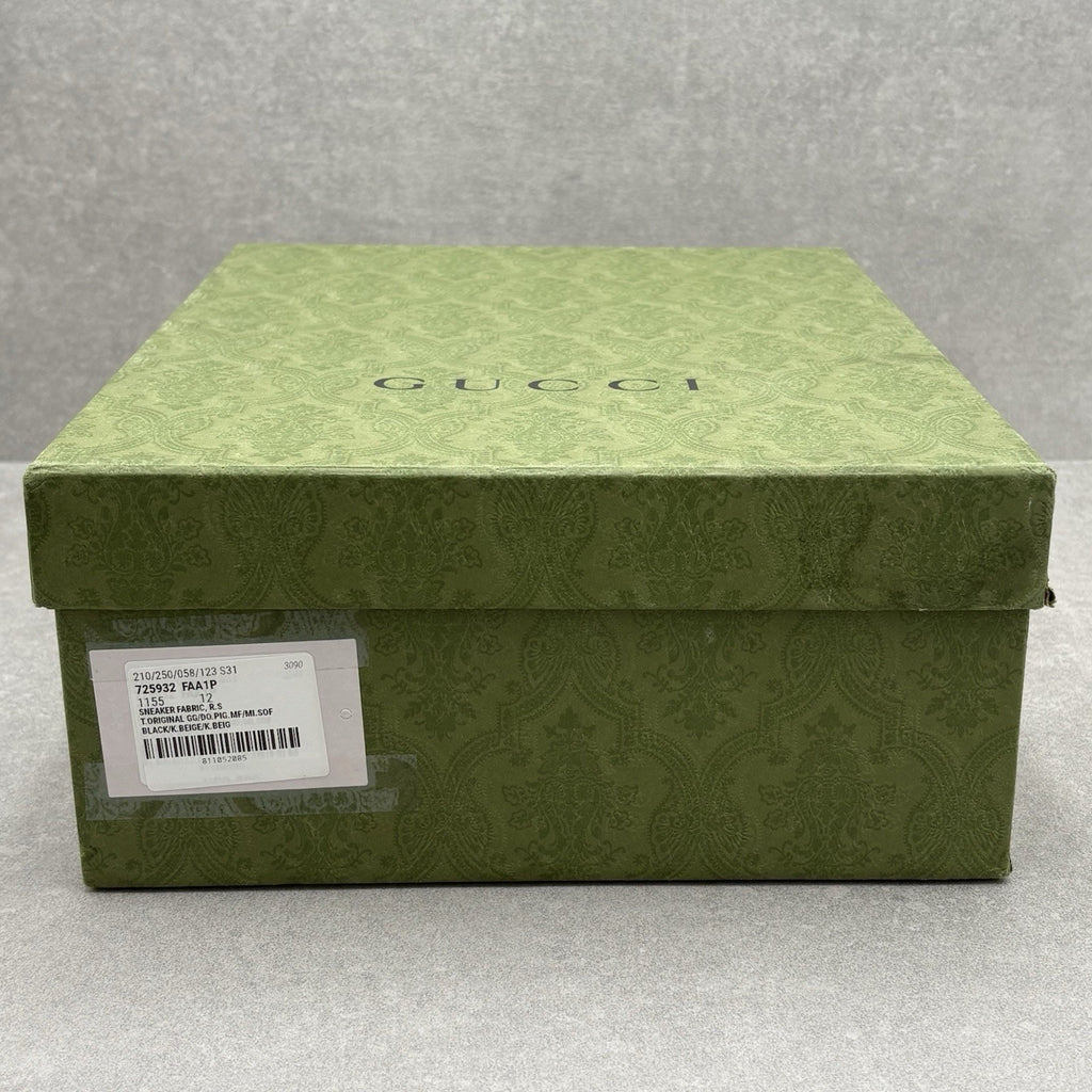 Gucci Rhyton ' Maxi GG Supreme ' Black Khaki Beige ' | Size 12 G (12.5 US)