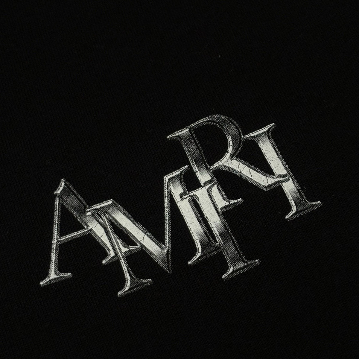 Staggered Logo Hoodie Black Silver — photo 8