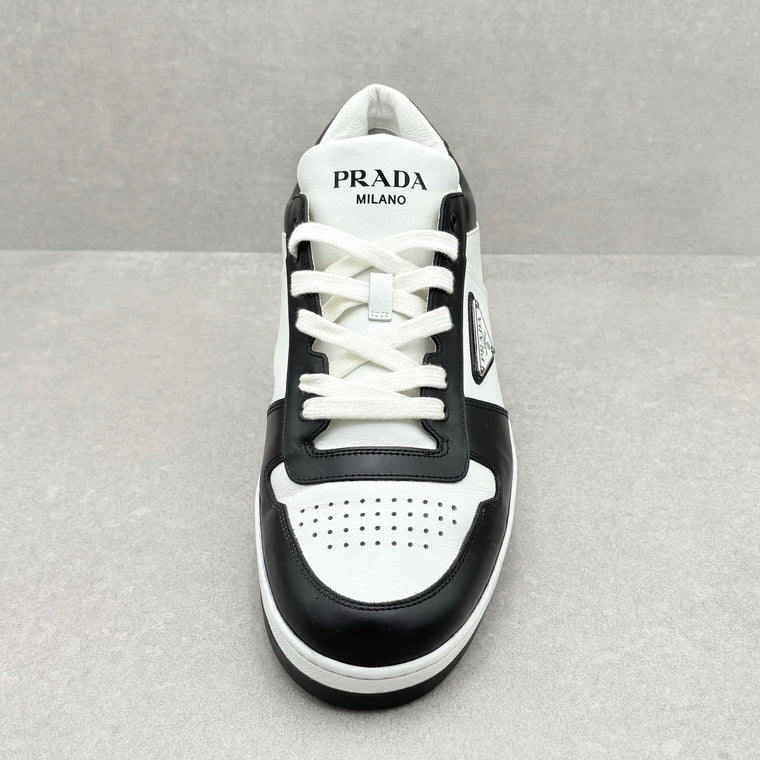 Downtown Low Leather Sneaker Black White — photo 10