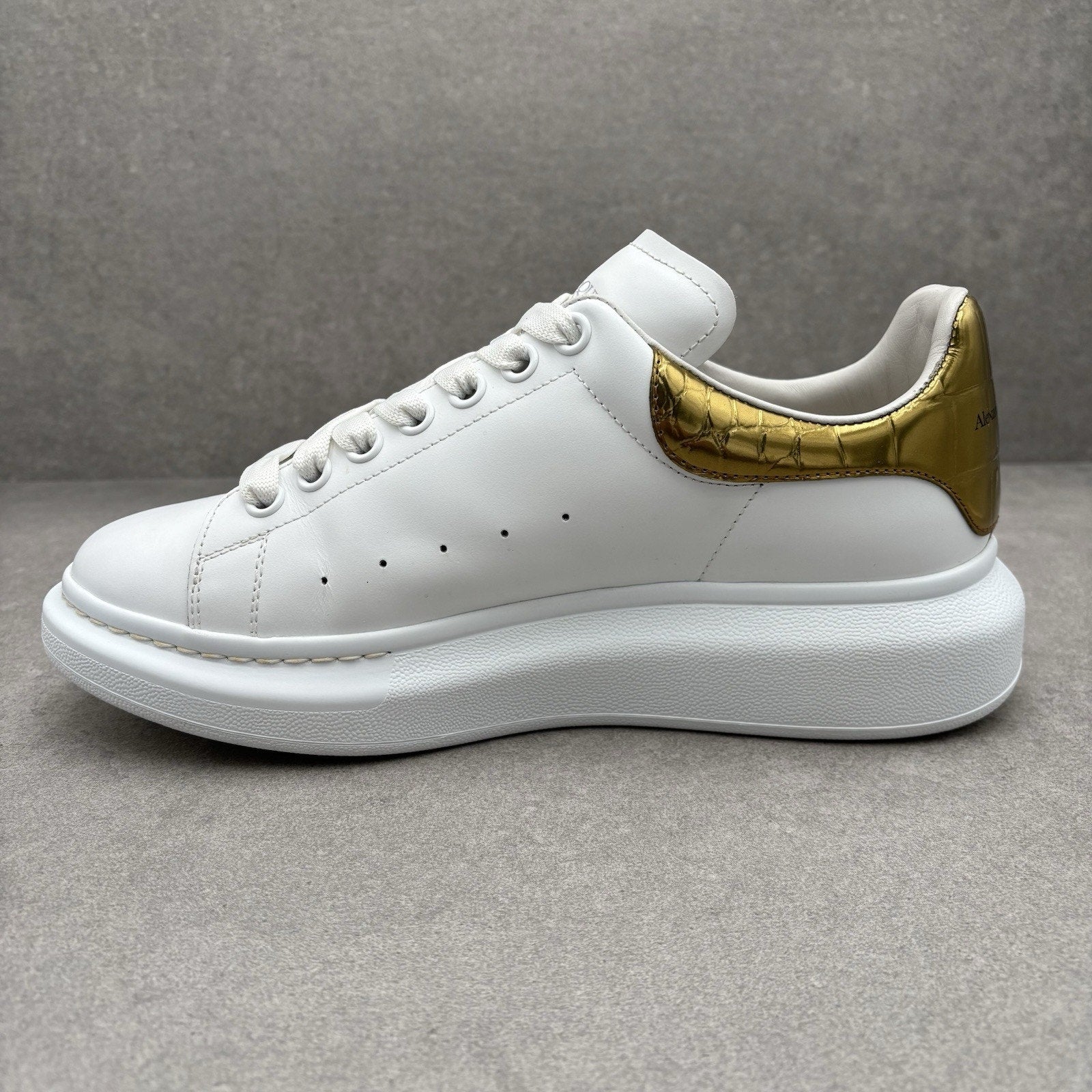 Alexander McQueen Oversized ‘ Gold Crocodile ‘ | Size 41 (8 US)