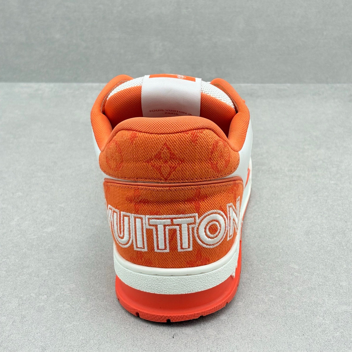 Denim Strap Trainer Orange White — photo 3