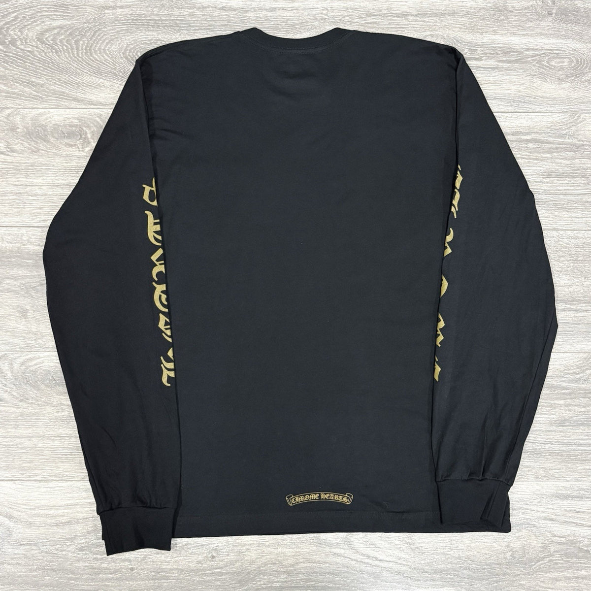 New! Chrome Hearts Neck & Vertical Logo Long Sleeve Shirt Black Green Size M — photo 7