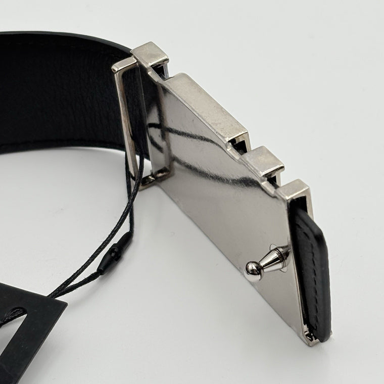 Core Logo Buckle Black/Black/Gold-Tone Belt — photo 6