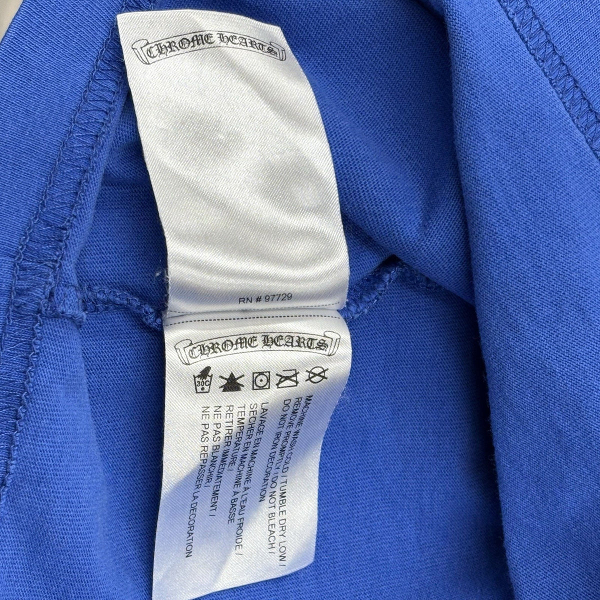 Scroll Label Pocket T-Shirt Blue Purple Green — photo 13
