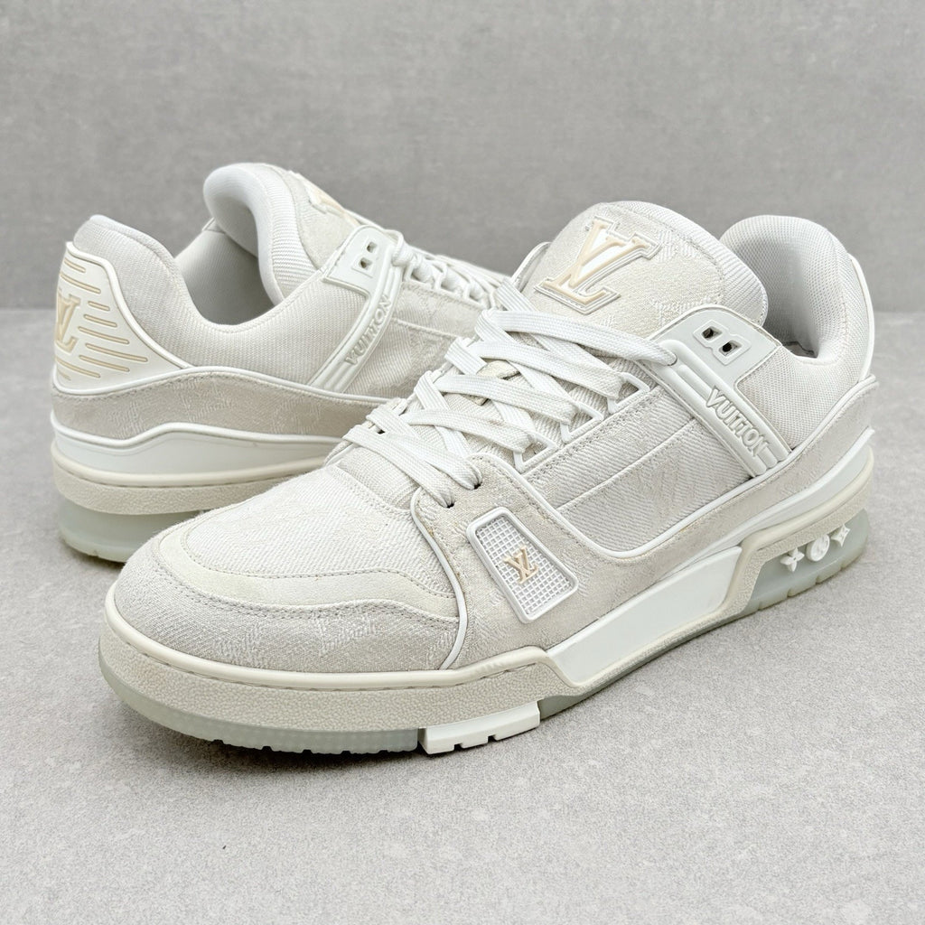 Louis Vuitton Trainer Denim ' Beige ' | Size 8.5 LV (9.5-10 US)